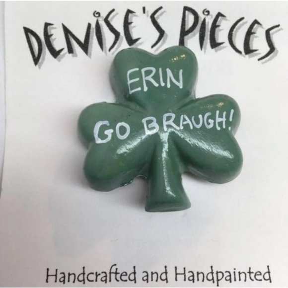 vintage irish st patricks day pin brooch